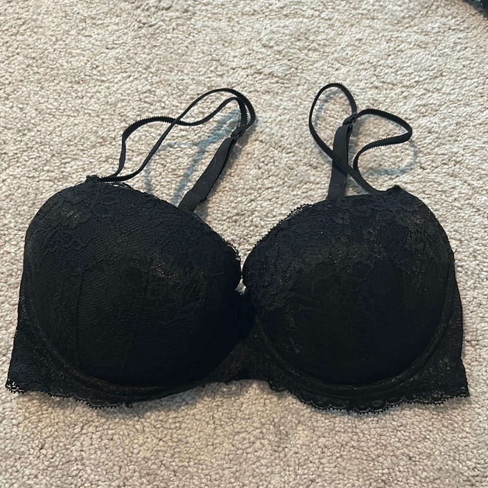 Candies black lace bra 34D